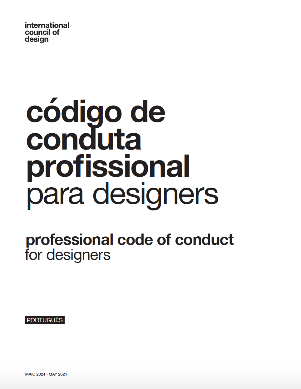 ICoD code of conduct translated to portuguese